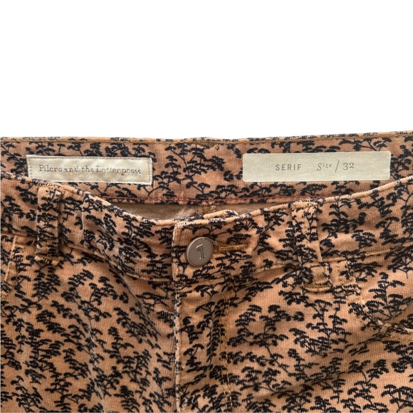 Anthropologie Pilcro Serif Floral Printed Skinny Cord | 32 - Picture 5 of 7